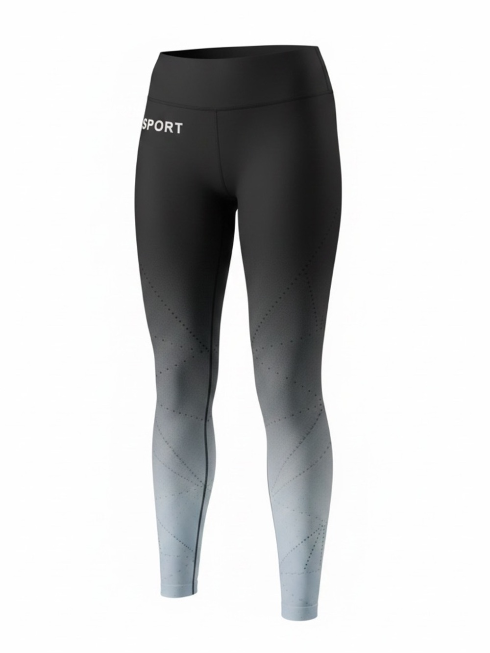 DKNY EUC Black to Gray Ombre High-Rise Leggings